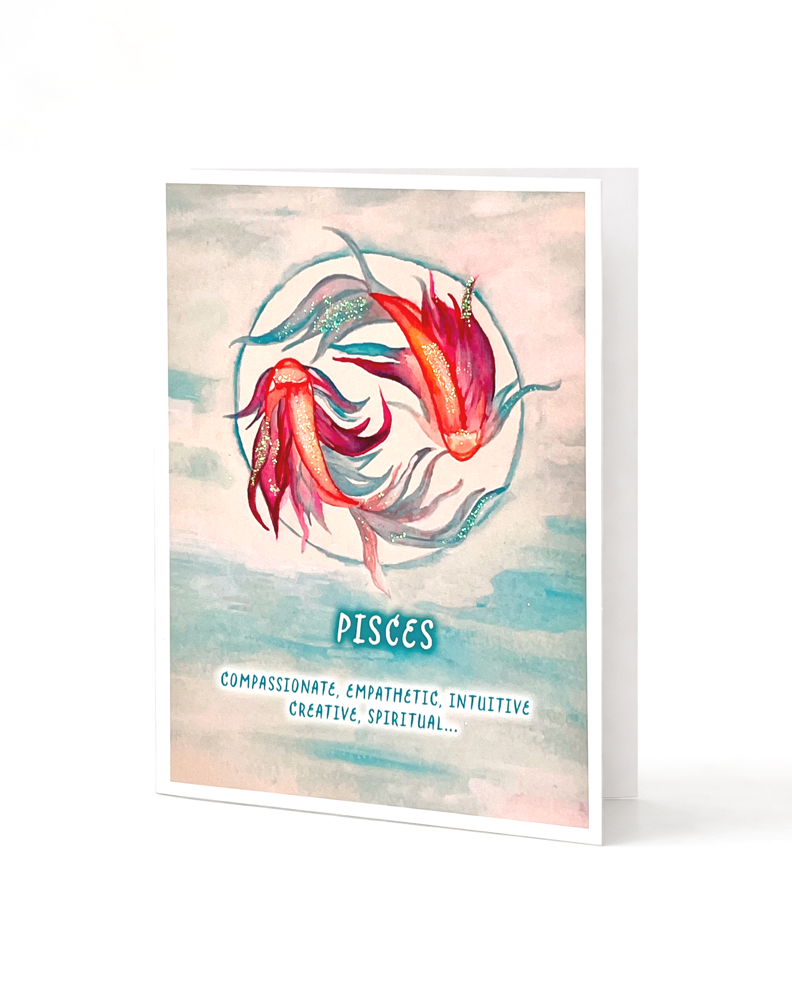 Pisces Sun Sign Greeting Card