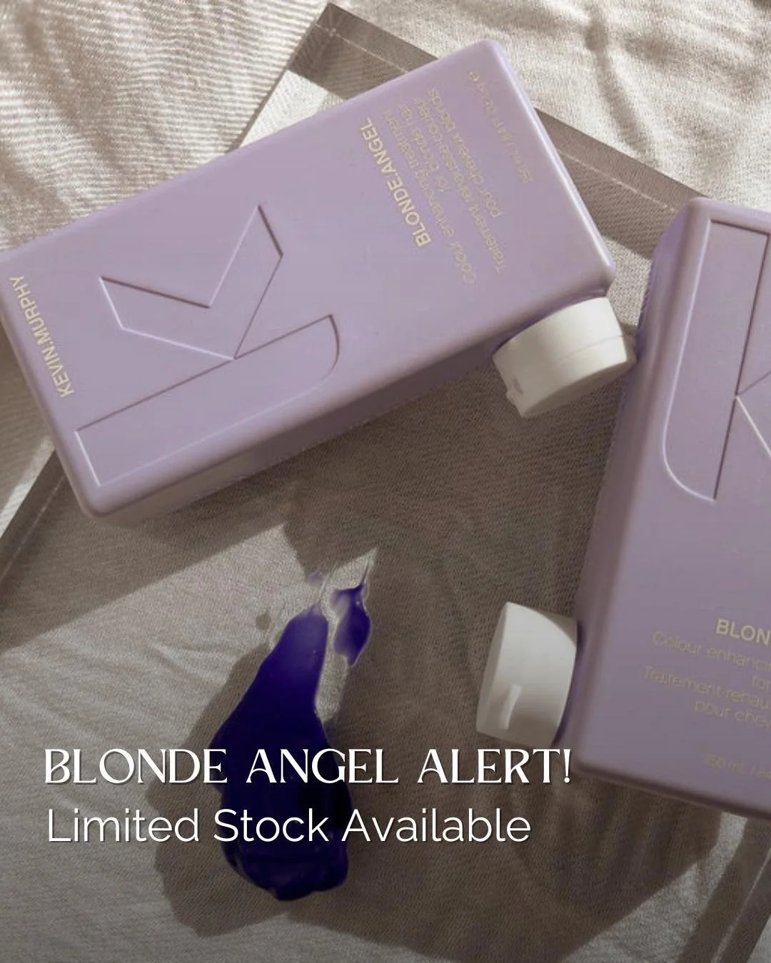 ‼️ Blonde Angel lovers, consider this your friendly heads-up‼️

Kevin Murphy Blonde Angel is one of our favorite products for keeping blonde, highlighted, and grey hair looking bright, fresh, and free from unwanted brassiness. Plus, it leaves hair fe