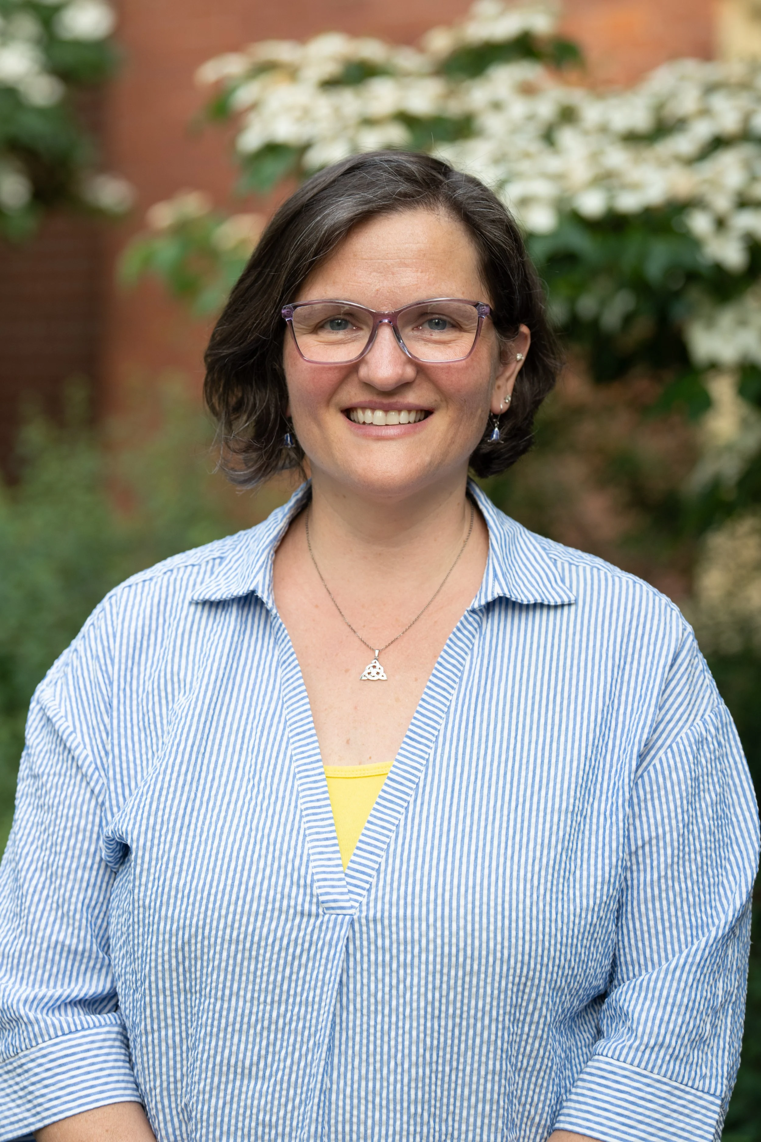 Support Manheim Township Schools candidate Jessica McCardell in blue and white floral blouse