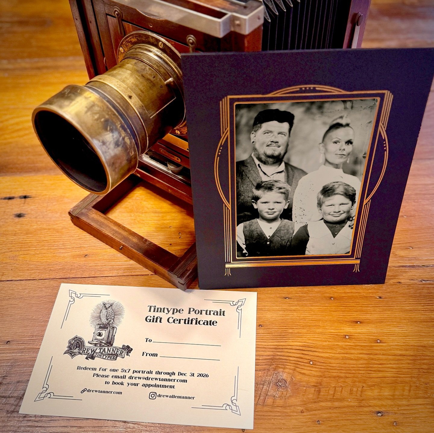 Gift certificates are here! Perfect for creating a family keepsake or for that friend or loved one who nerds out on history, photography, or both! Now available through drewtanner.com and at the link in my profile. Have it shipped or pick it up at my