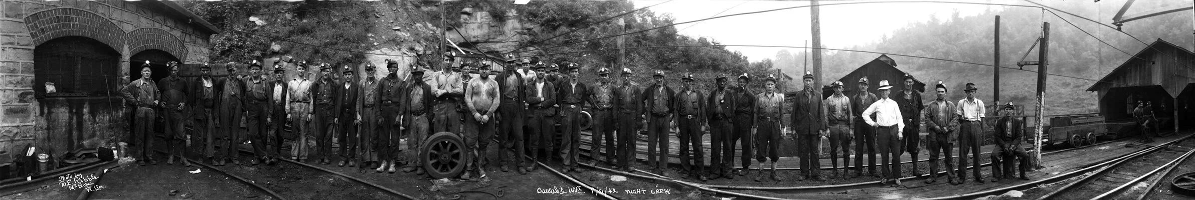 Night crew coal miners in Oswald, West Virginia, 1942