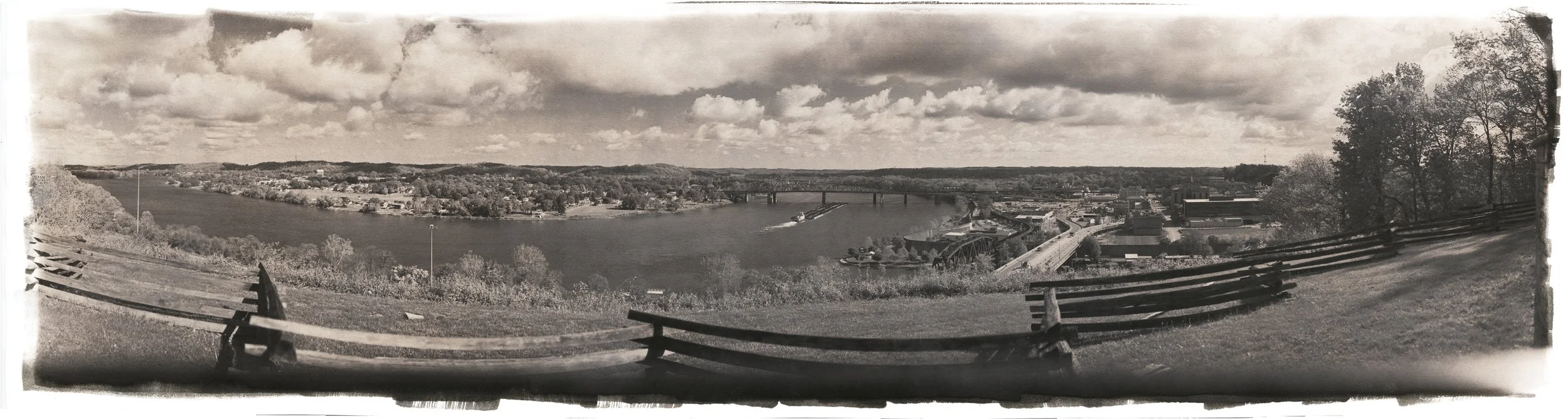 Ohio River from Fort Boreman, 2026 (Vandyke Brown Print)