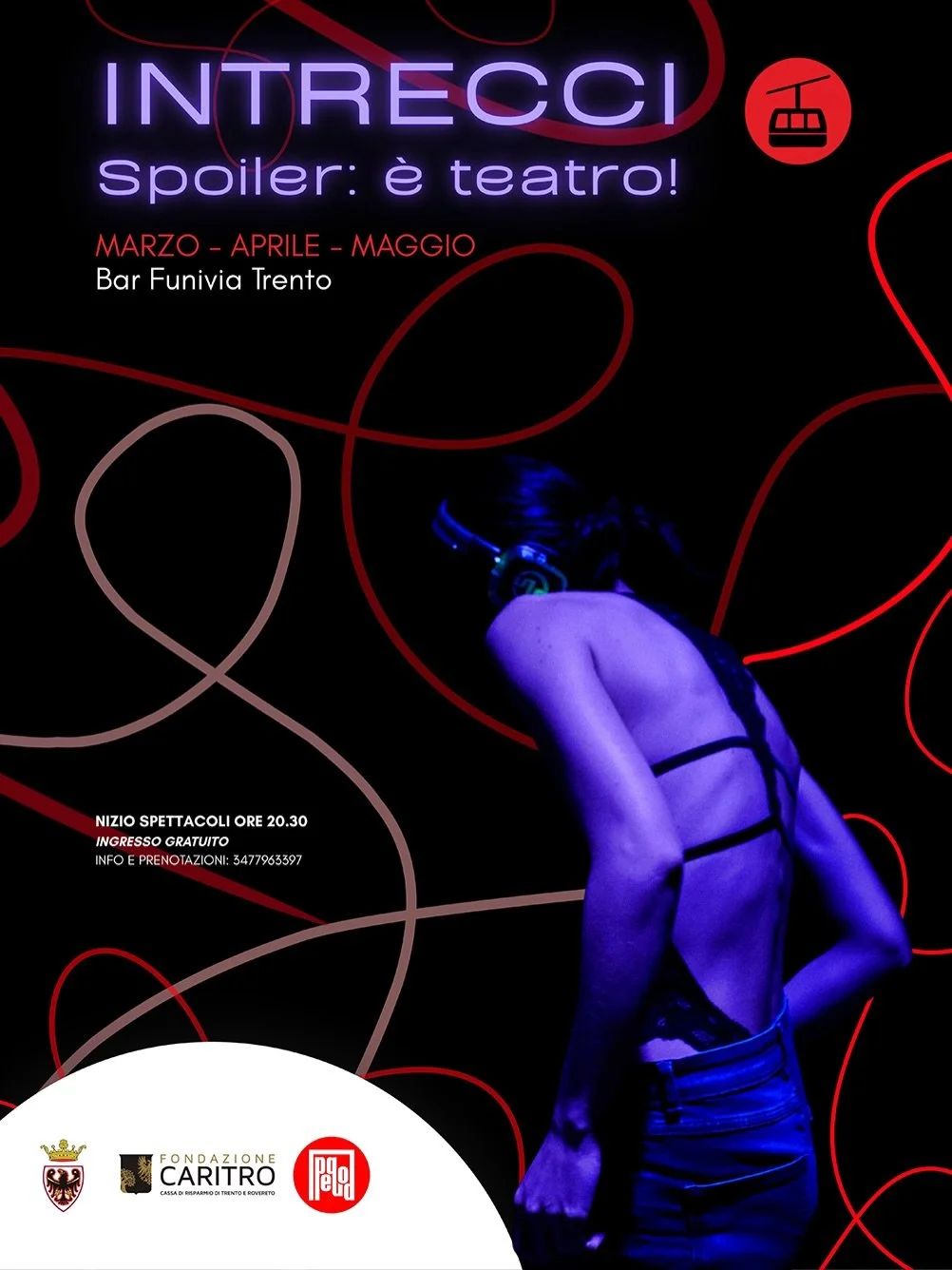 Ecco una proposta di caption per promuovere INTRECCI &ndash; Spoiler: &egrave; teatro! 👇

⸻

🎭 INTRECCI
Spoiler: &egrave; teatro!

Un filo rosso che attraversa storie, corpi, voci.
Un intreccio di temi urgenti, sguardi contemporanei e parole che no