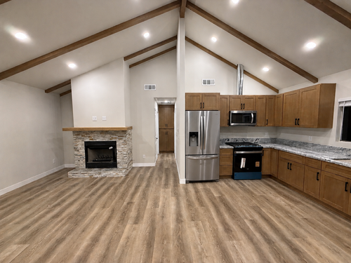 Kitchen after remodel by National Construction in Orange County