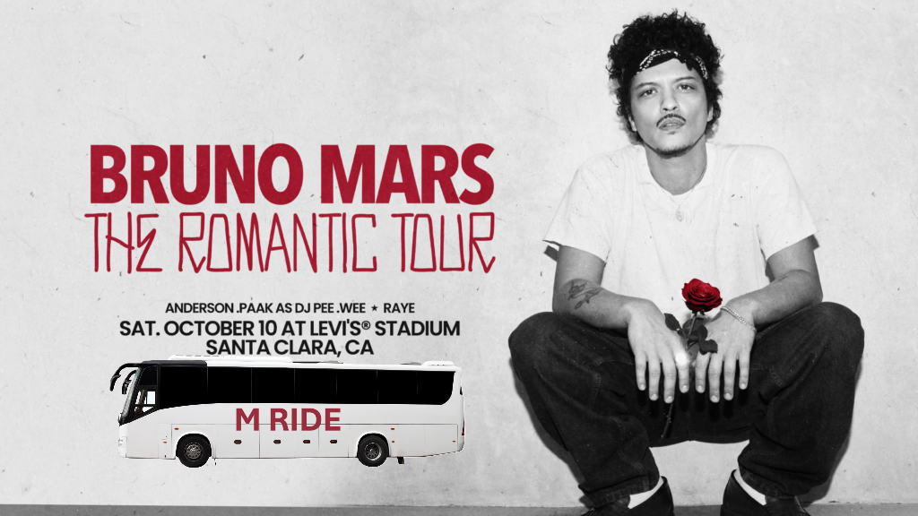 Bruno Mars Shuttle Tickets: Round Trip to Levi’s Stadium October 10th