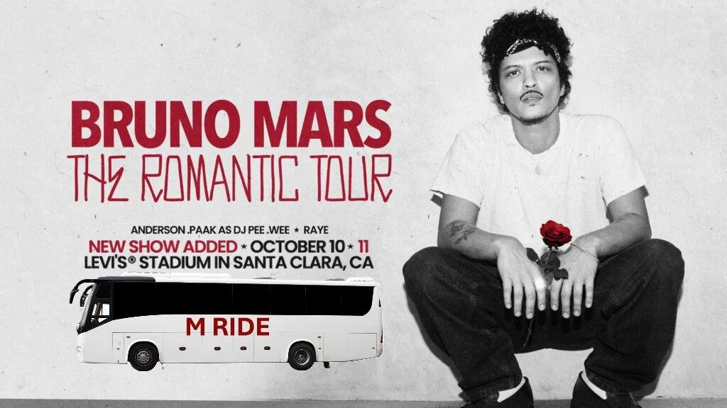 Bruno Mars Shuttle Tickets: Round Trip to Levi’s Stadium October 11th