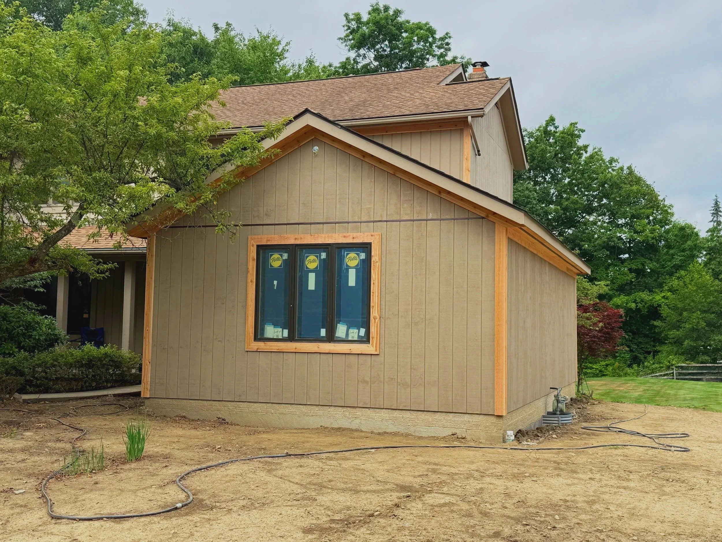 Addition with T-111 And Cedar Trim