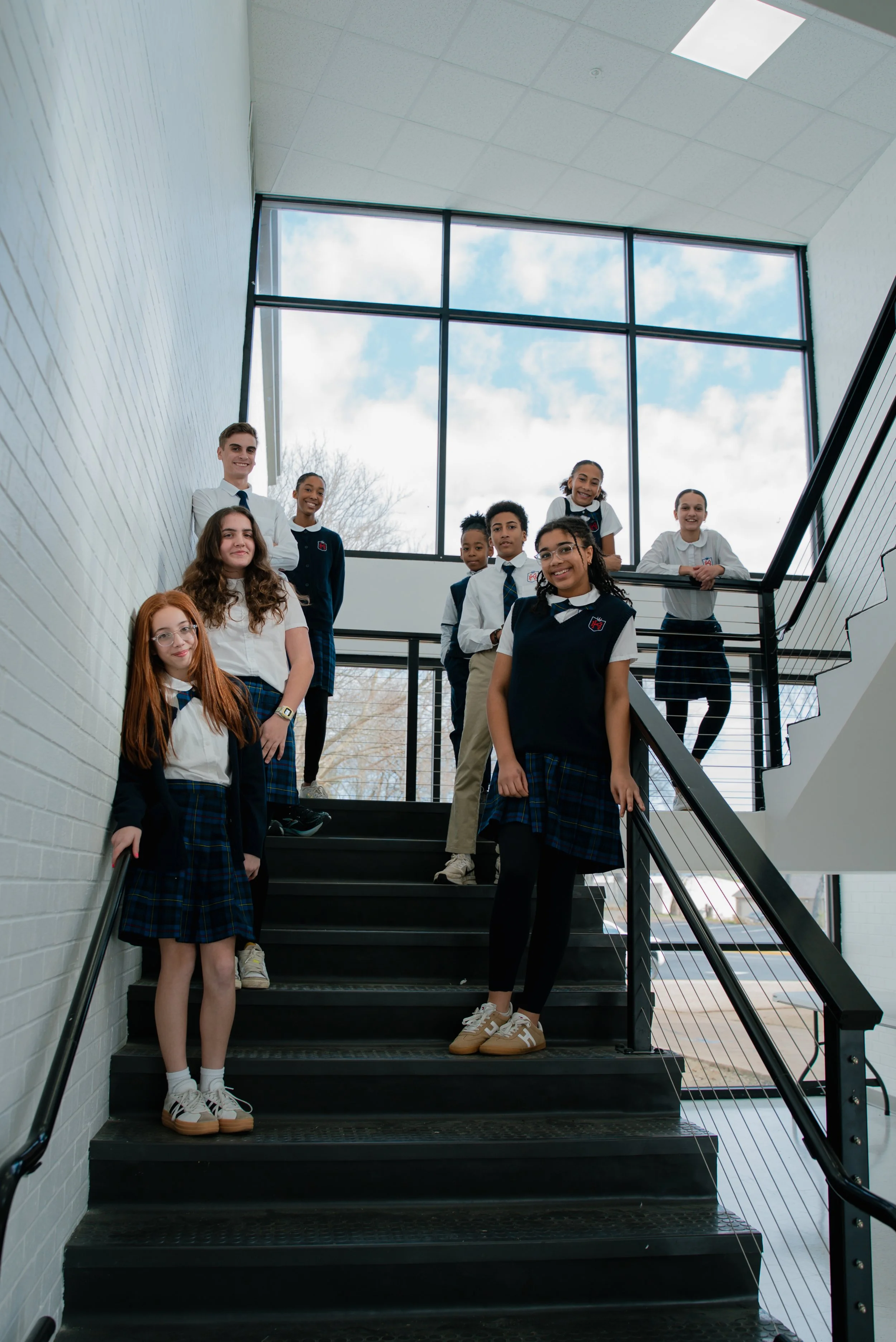 A rendering of a modern high school classroom at Kingdom Heights Preparatory School in Huntsville, Alabama, supporting academic excellence in private Christian education.