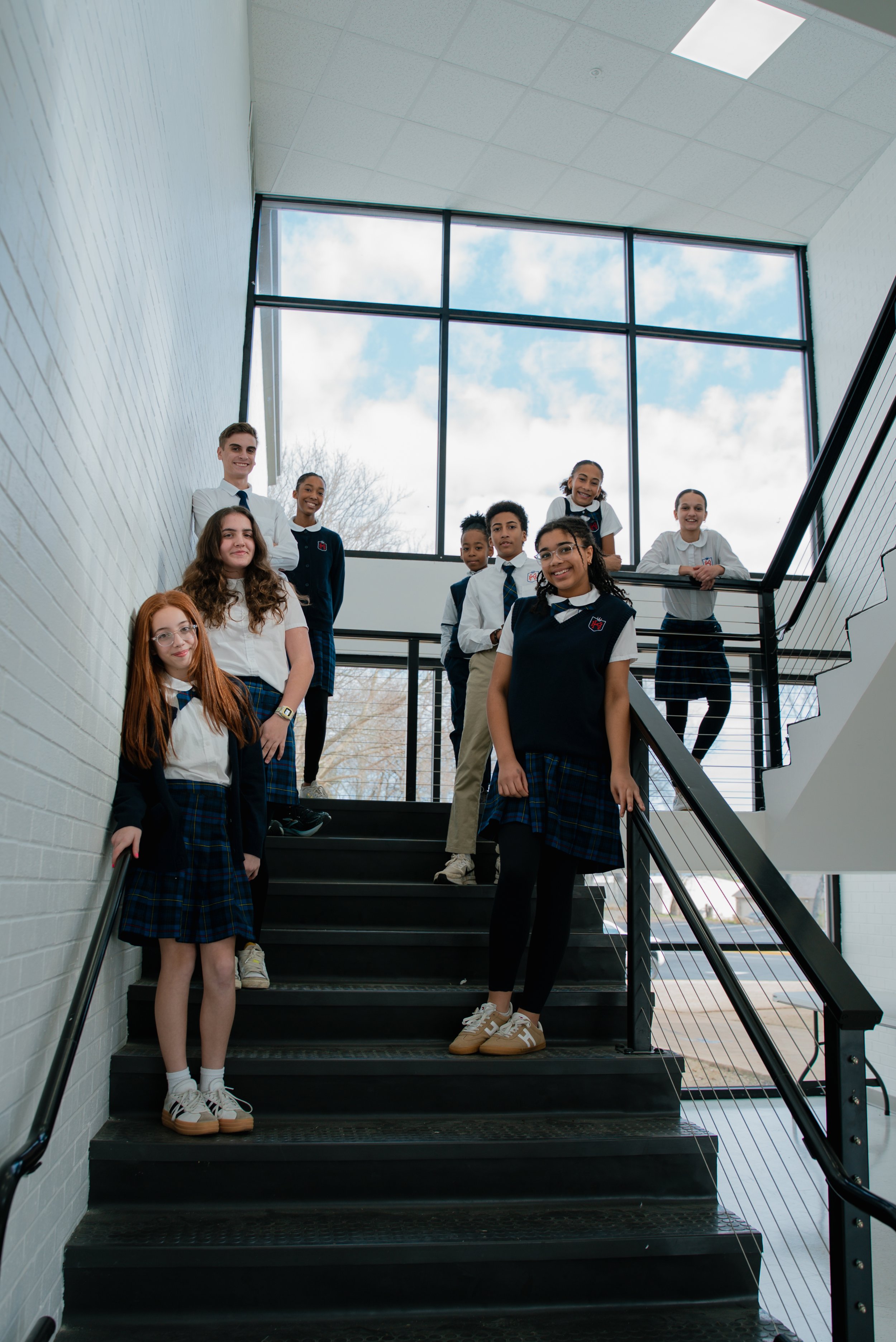A group of students at Kingdom Heights, a private Christian K-12 school in Huntsville, Alabama. Apply now!
