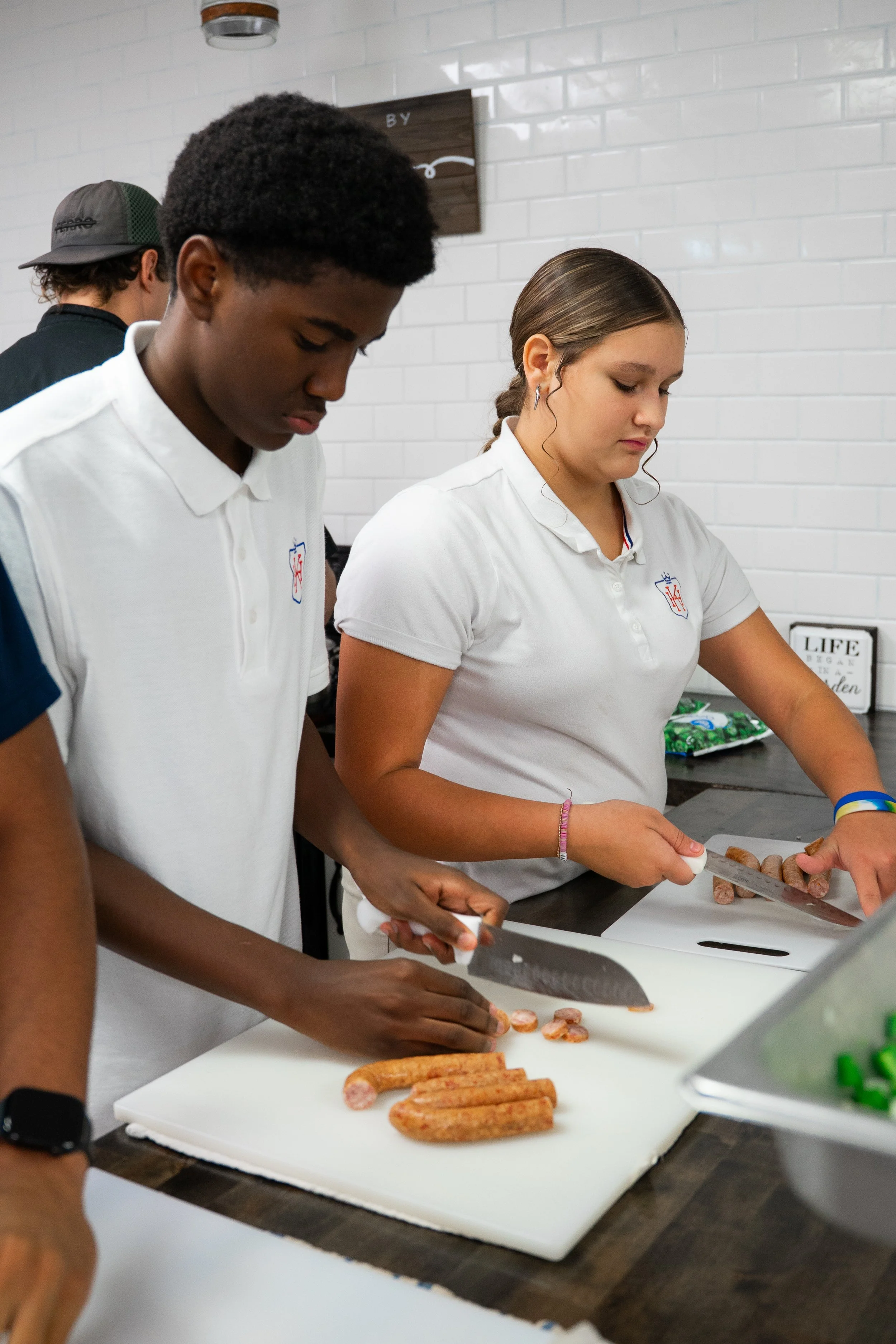 High school students participate in hands on learning at Kingdom Heights Preparatory School, a private Christian school in Huntsville, Alabama.