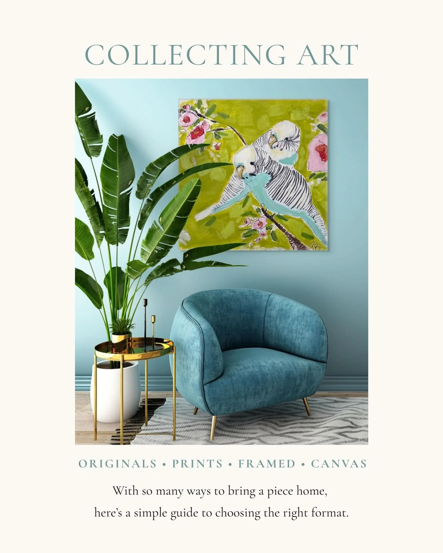 Every painting at PB&rsquo;s Art Studio begins as an original, hand painted by Patti.

Some collectors choose the original. Others choose a print in the format that fits their home &mdash; canvas, framed, or paper.

Each option offers a different loo