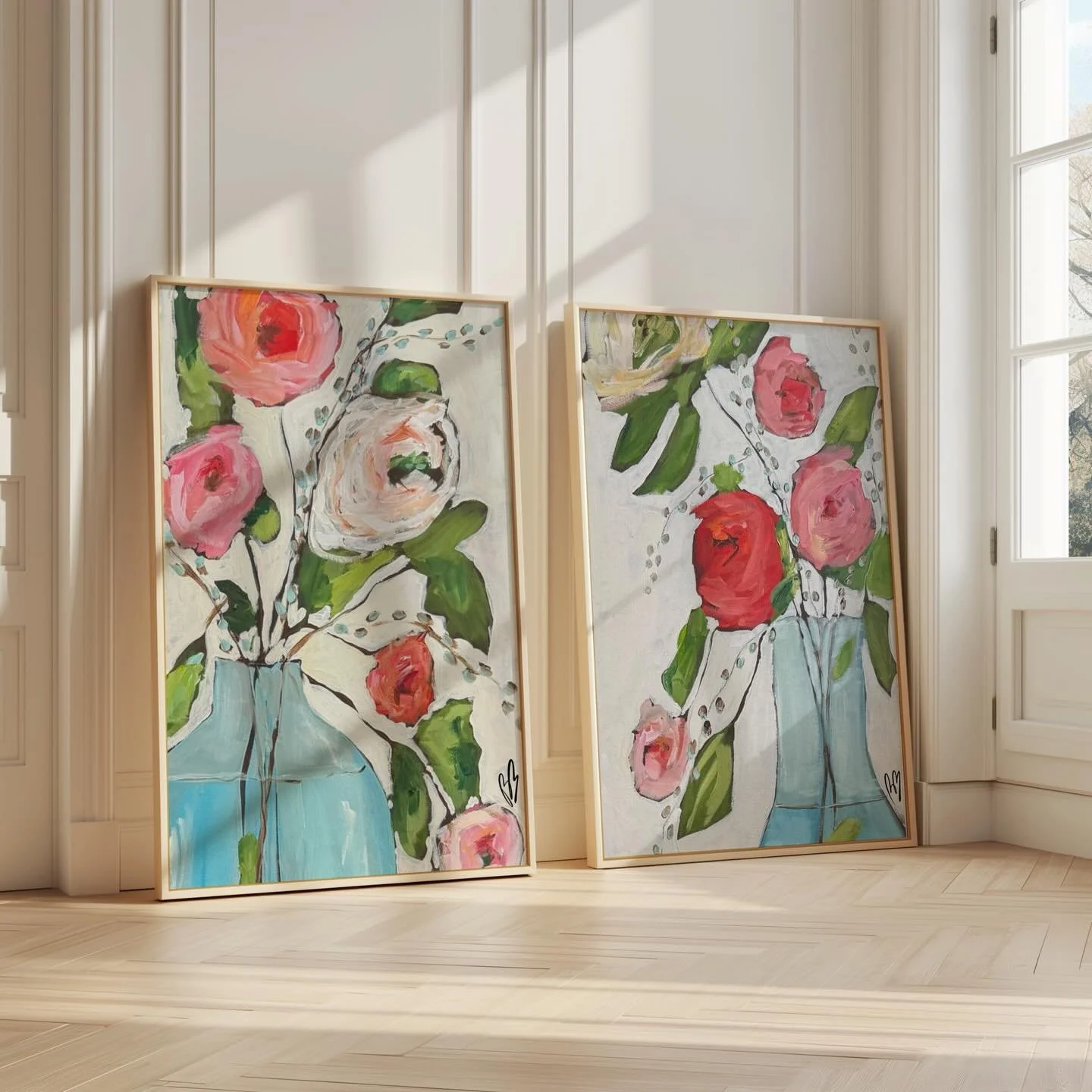 Some paintings are meant to live together. 🌸

These bright florals were painted as a pair and feel especially perfect for spring.

The originals have found their homes, and the artwork is now available as prints. You can bring them home on canvas, a
