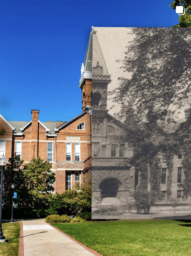 No matter many years go by, everything still aligns at Drake University. Swipe ➡️ to see campus then and now.