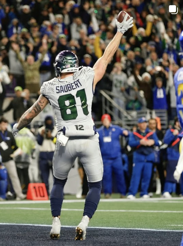 It’s a dream come true for Drake grad Eric Saubert. Wishing the best of luck to the former Drake Football star as he looks to win his first Super Bowl tonight with the Seattle Seahawks!! If you're headed to a watch party tonight, make sure to wear yo
