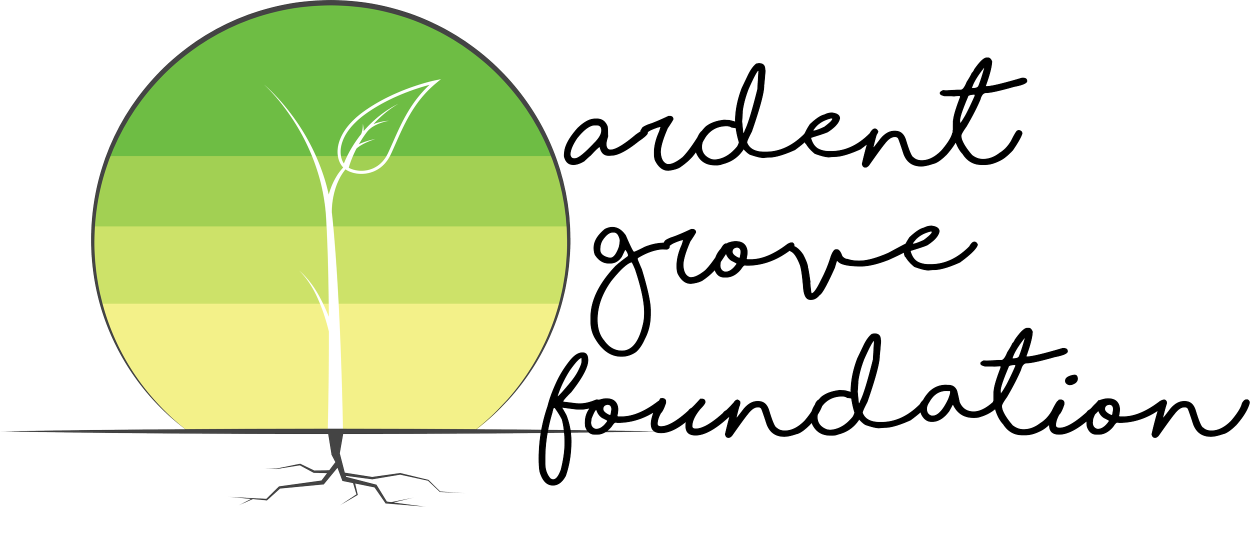 Logo with a globe made of green stripes and a small plant sprouting at the bottom, next to the words 'market hope foundation' in cursive black font.
