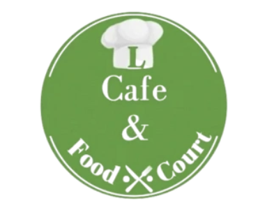 Green circular logo for LL Cafe & Food Court with white text and a chef's hat icon.