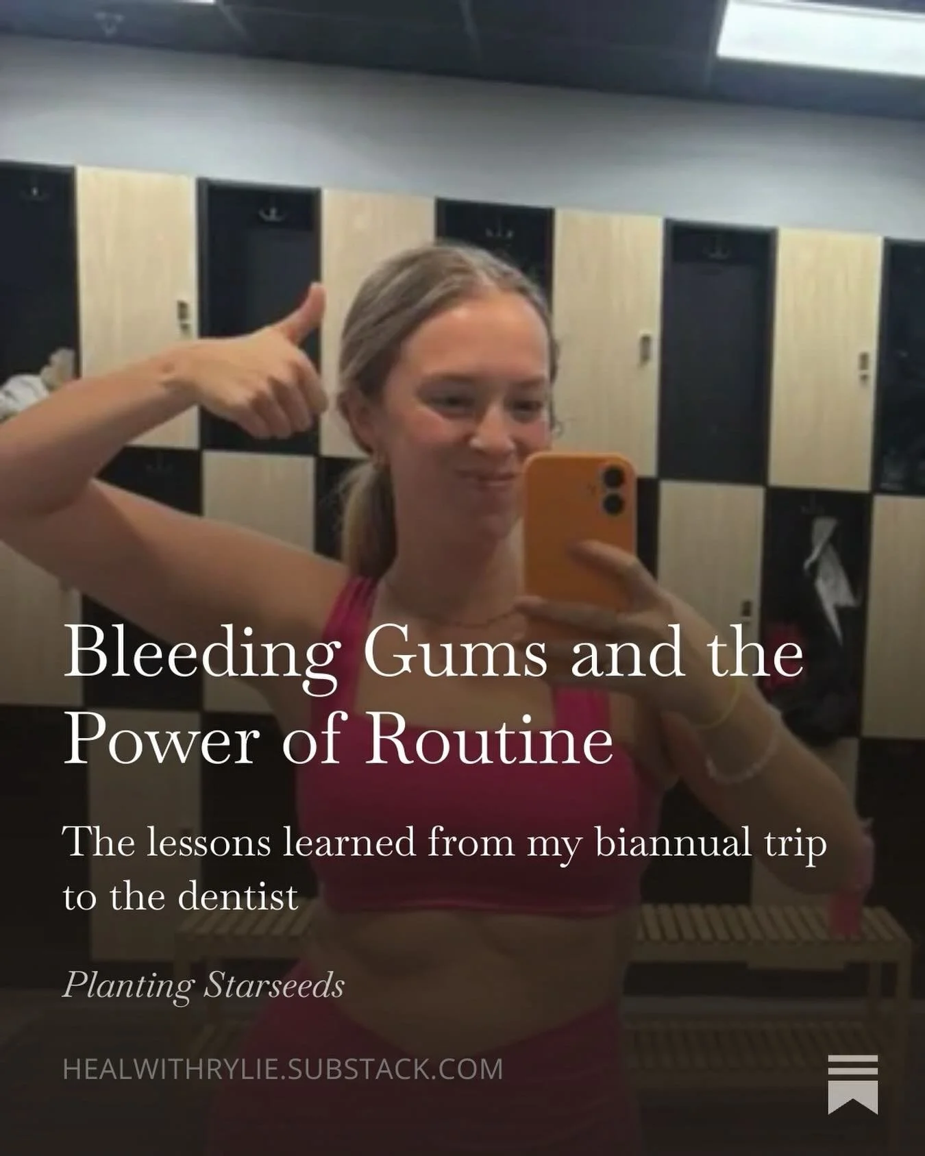 It&rsquo;s not about flossing. But it is. 😉

&ldquo;We all know that seven days of flossing before the dentist doesn&rsquo;t really help us, because it&rsquo;s not about cleaning your gums before your appointment. It&rsquo;s about the power of consi