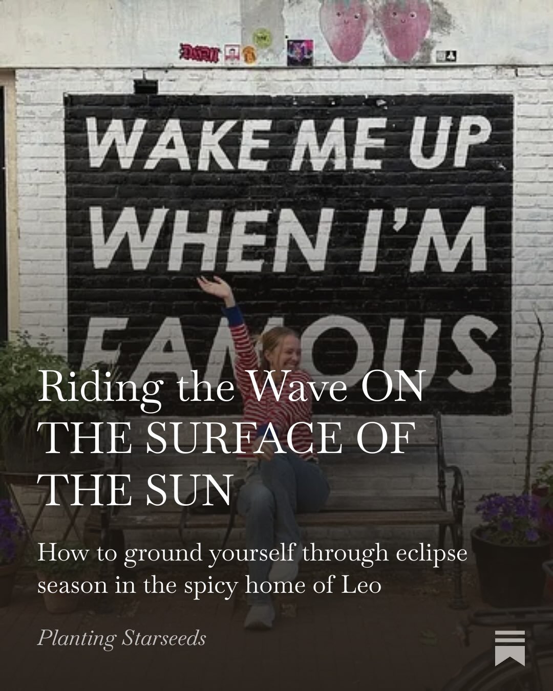 Eclipses bring SHAKY energy 🫨 so if you&rsquo;re feeling a bit ungrounded, here&rsquo;s what I&rsquo;d recommend ➡️

Find the earth. Breathe. Shake. And read the full ritual and cosmic insight on my Substack called Planting Starseeds. 💫

New articl