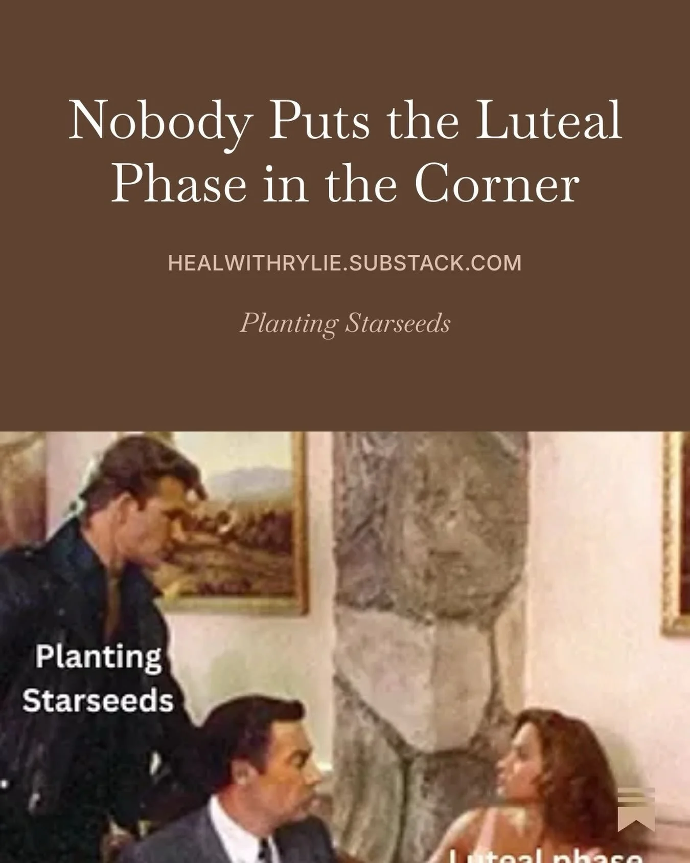 💌NEW PLANTING STARSEEDS IS LIVE 💌

It&rsquo;s time to stop demonizing the luteal phase&hellip; the phase of our cycle that most of us dread.. What if there&rsquo;s magic in it and we&rsquo;ve been missing it? ✨

An excerpt:
&ldquo;I&rsquo;ve found 
