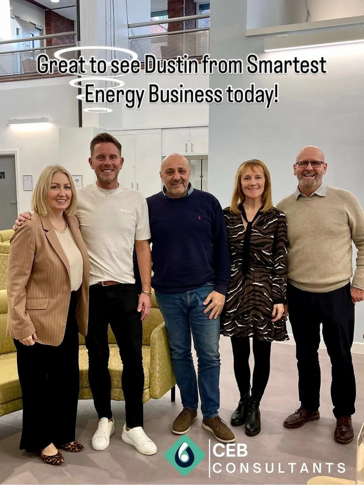 It was great to catch up with Dustin today from @smartestenergy Business. Really useful to catch up and explore how we can continue to support our customers.

#businessenergy #cebconsultants