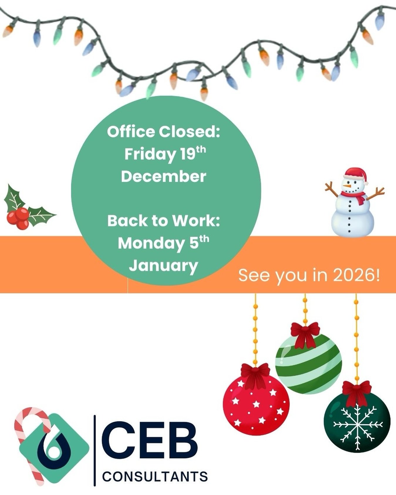 Office closed! 
🎉🎁🎄🥂

#CEBConsultants