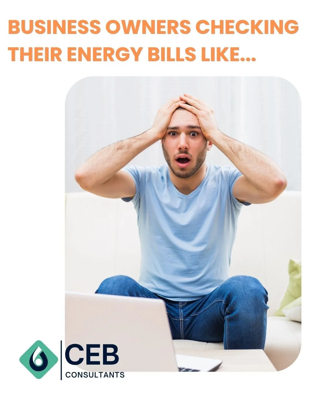 Business owners checking energy prices like&hellip; 😱

Don&rsquo;t panic.
There&rsquo;s never been a better time to review your energy setup.

Get in touch for a full energy review to make sure everything is working as efficiently as possible.

#CEB