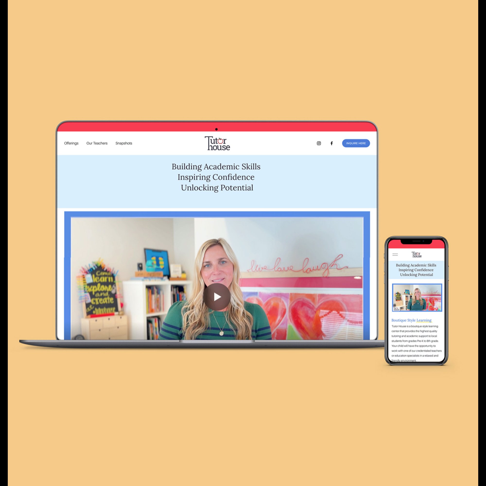 Squarespace Website Design for Tutoring Company