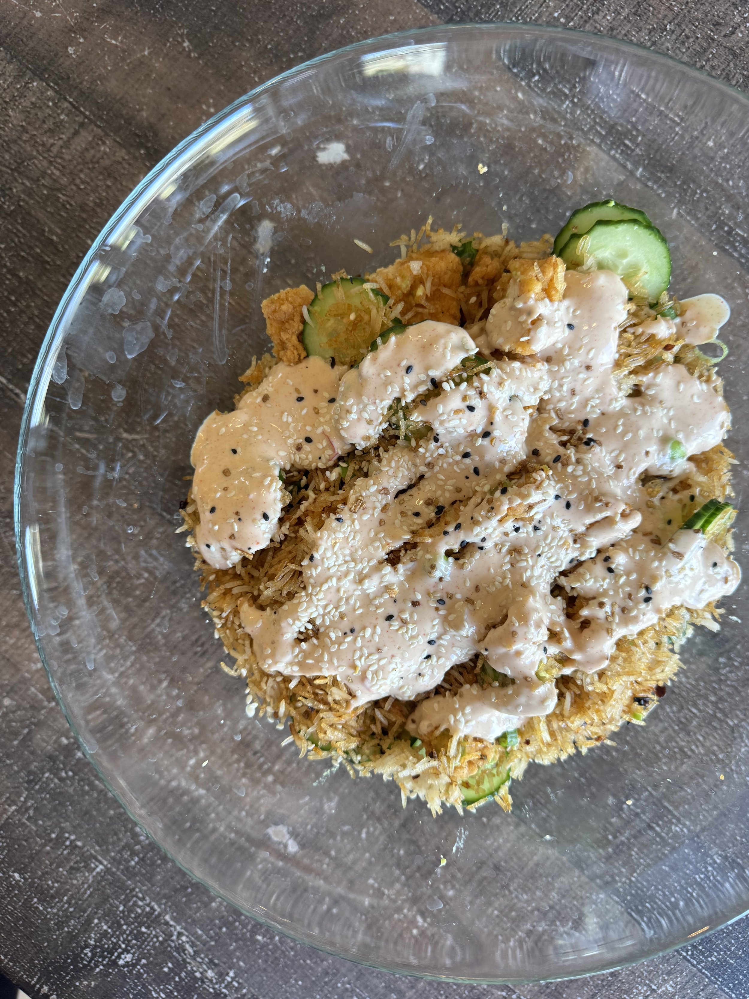 Crispy Rice Chicken Salad