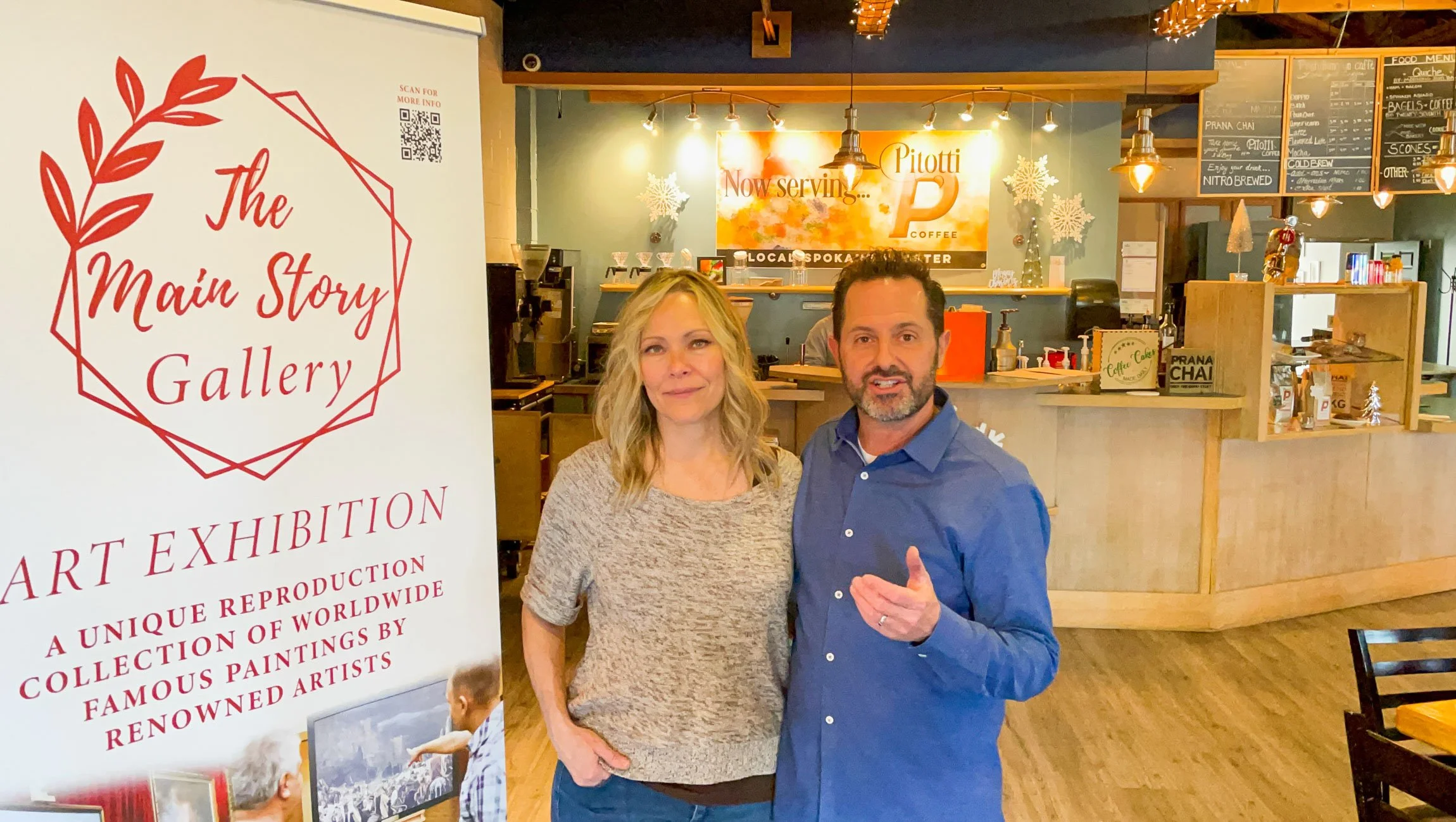 Art gallery at Pitotti Coffee Roasters