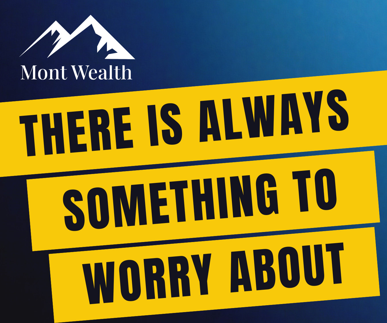 Mont Wealth February 2025 income report cover with logo and yellow text on a blue gradient background.