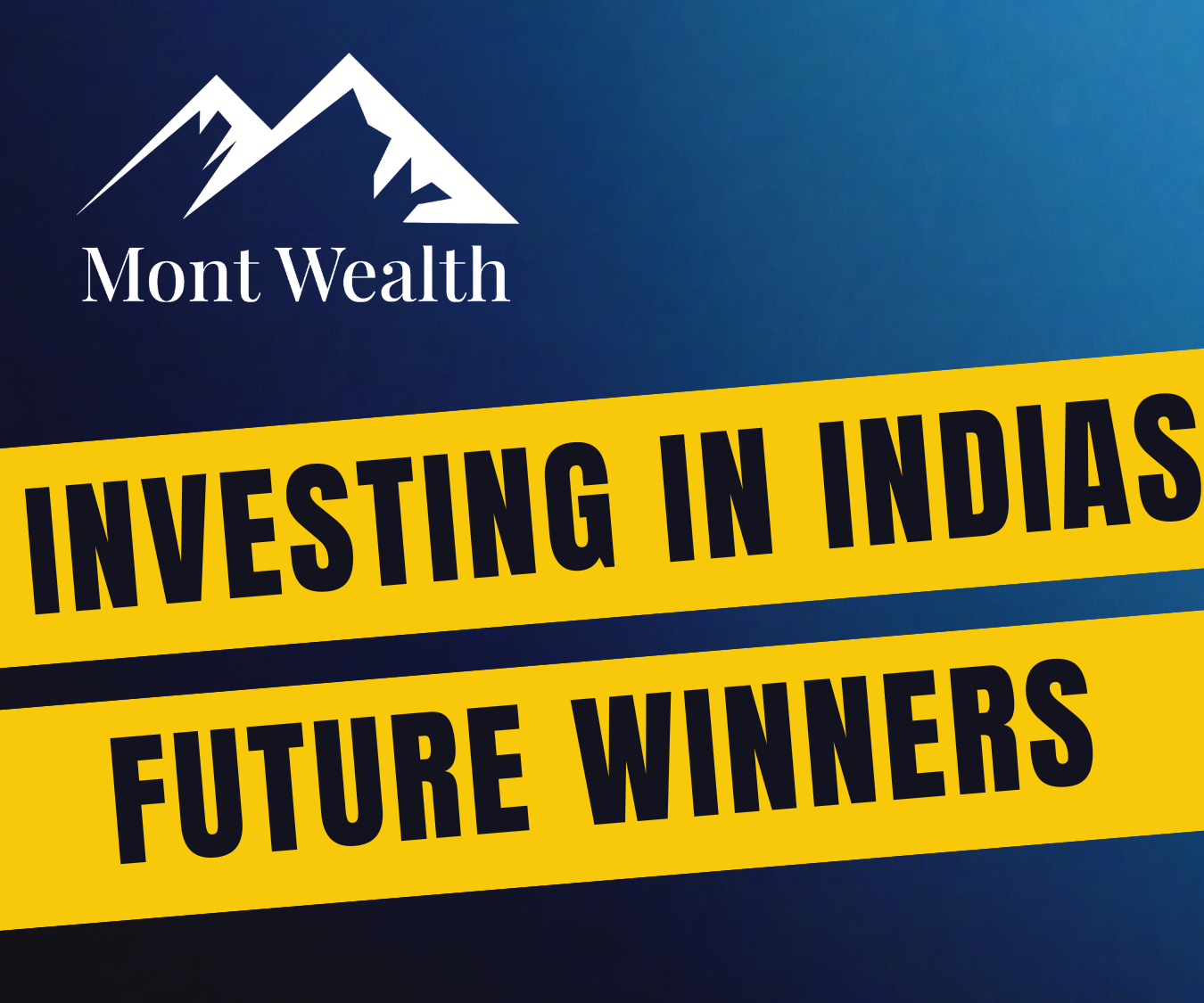 Mont Wealth February 2025 income report cover with logo and yellow text on a blue gradient background.