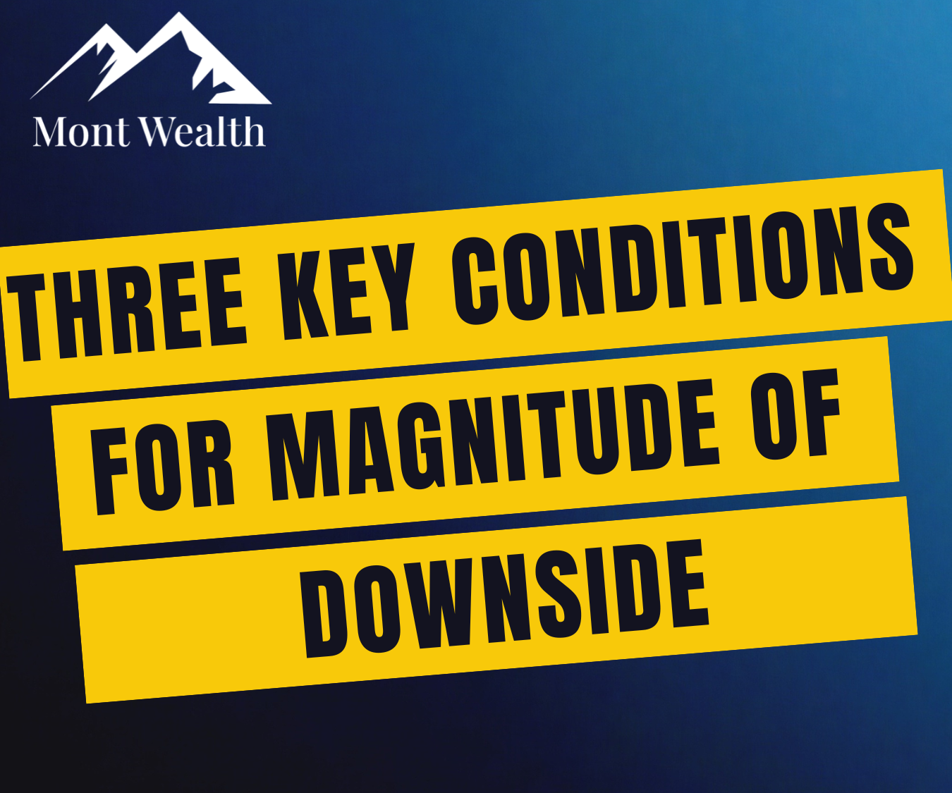 Mont Wealth February 2025 income report cover with logo and yellow text on a blue gradient background.