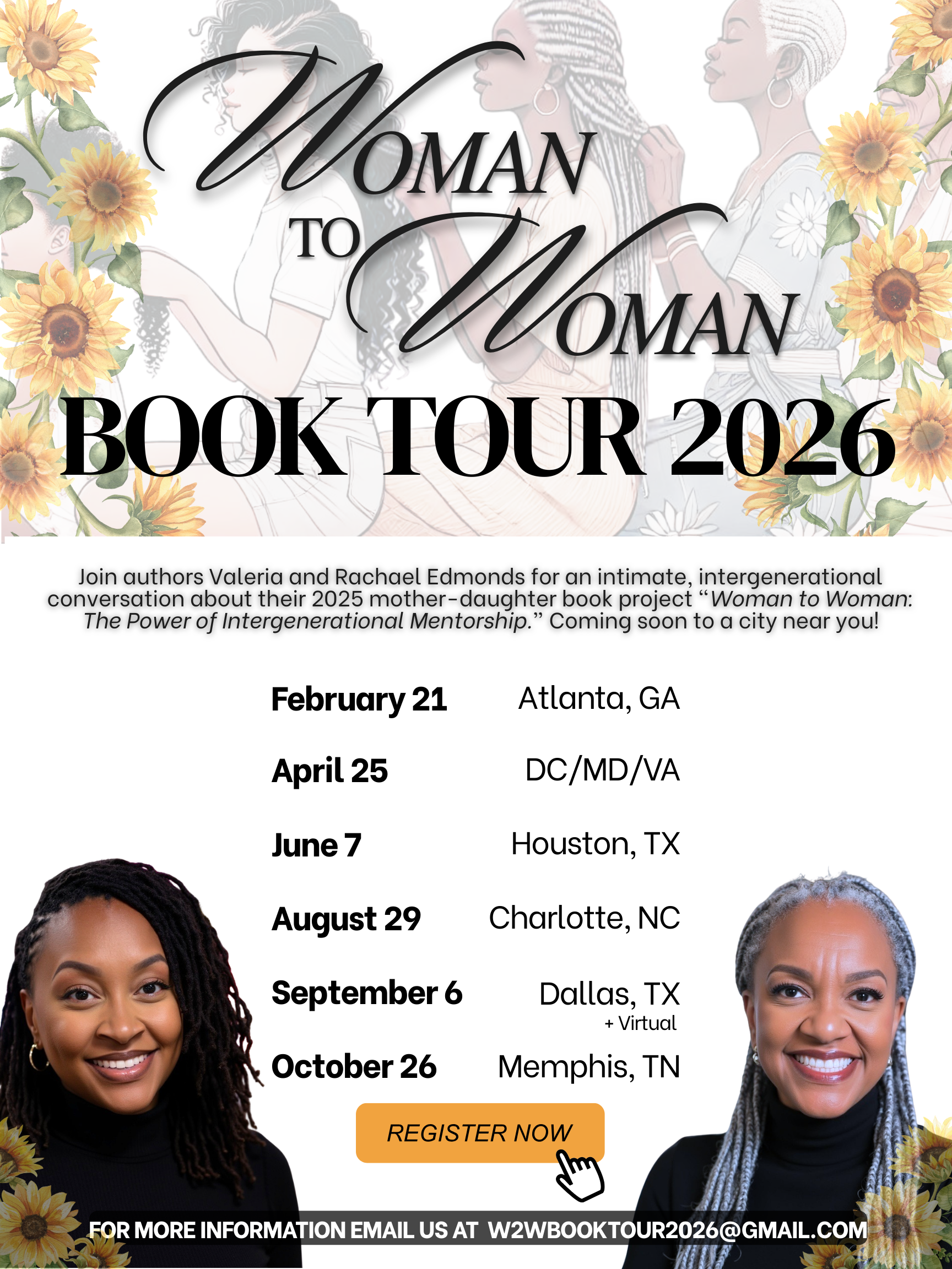 Next Stop on the Woman to Woman Book Tour 2026