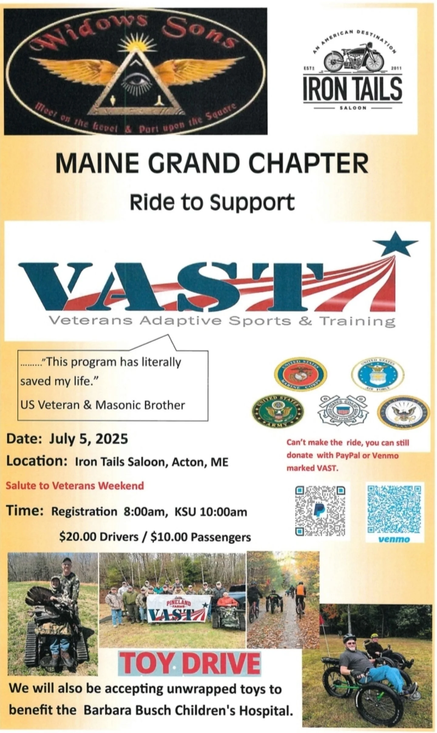 Widow Sons VAST Ride