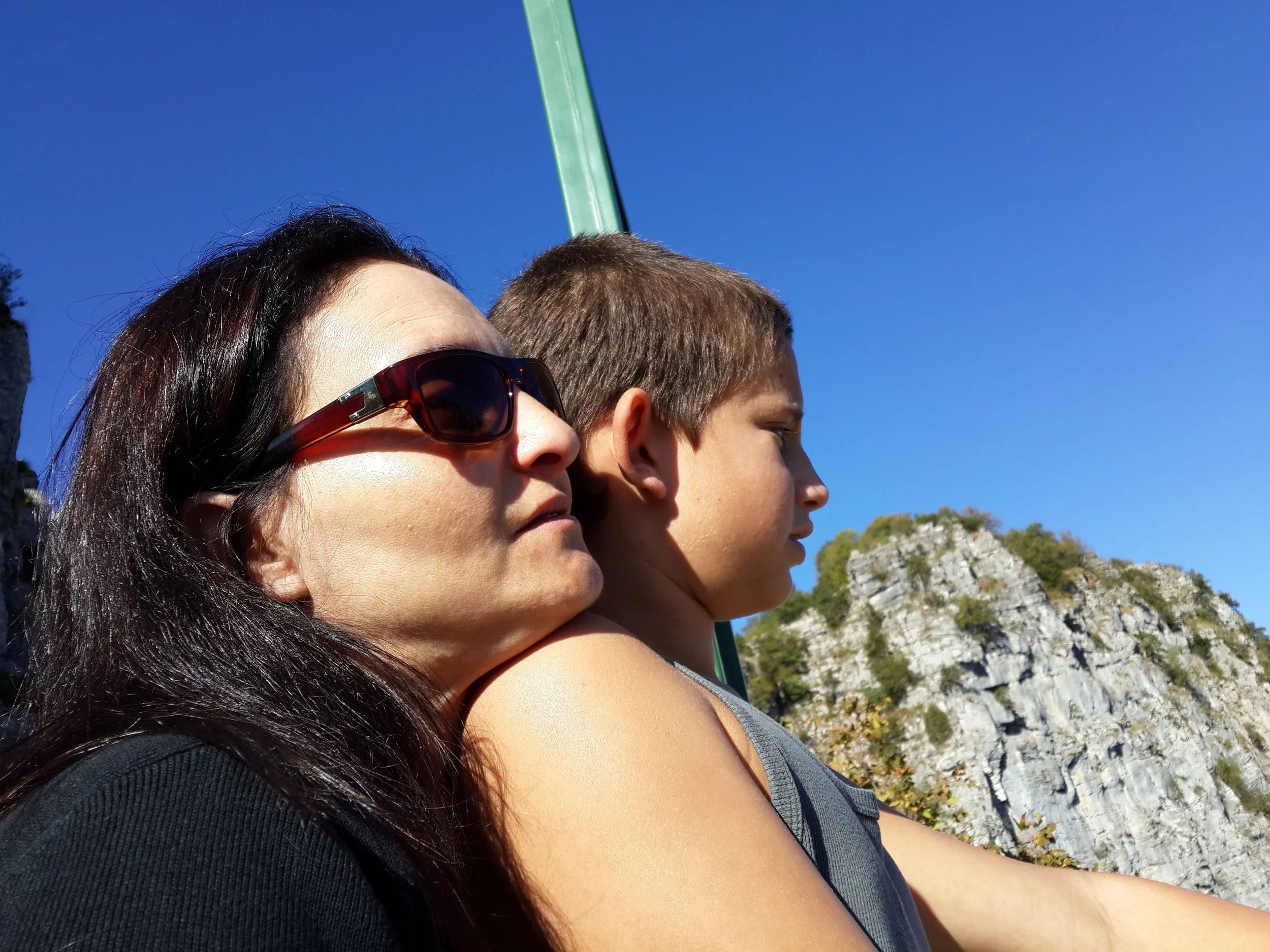 Mira with her son