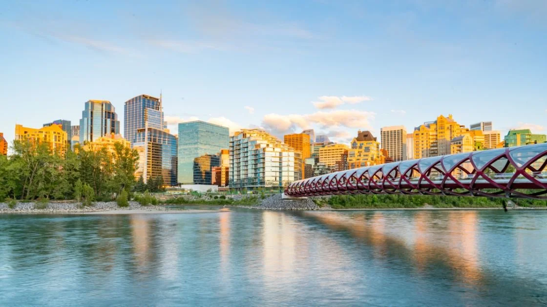 Peace Bridge over the Bow River in Calgary