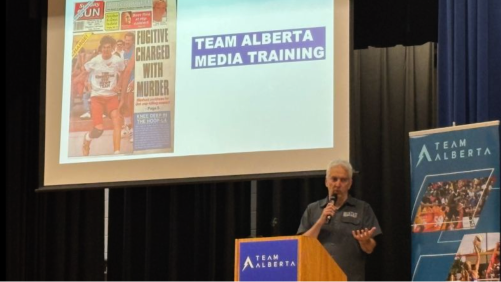 Glenn Kubish presenting at a training session in Alberta
