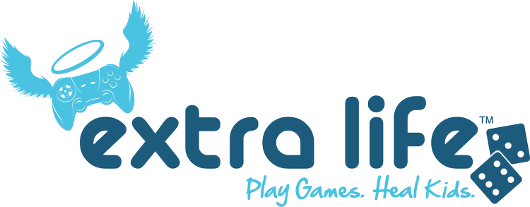 Extra Life logo, Play Games. Heal Kids.