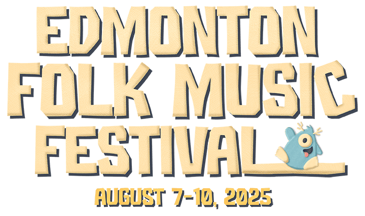 Edmonton Folk Music Festival 2025 title lockup, August 7 to 10, 2025