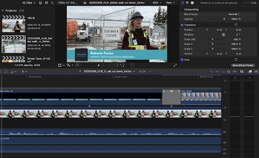 Digital content editing on screen