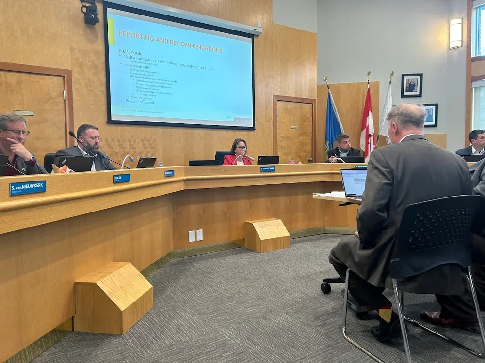 reVerb presenting at a Beaumont council meeting