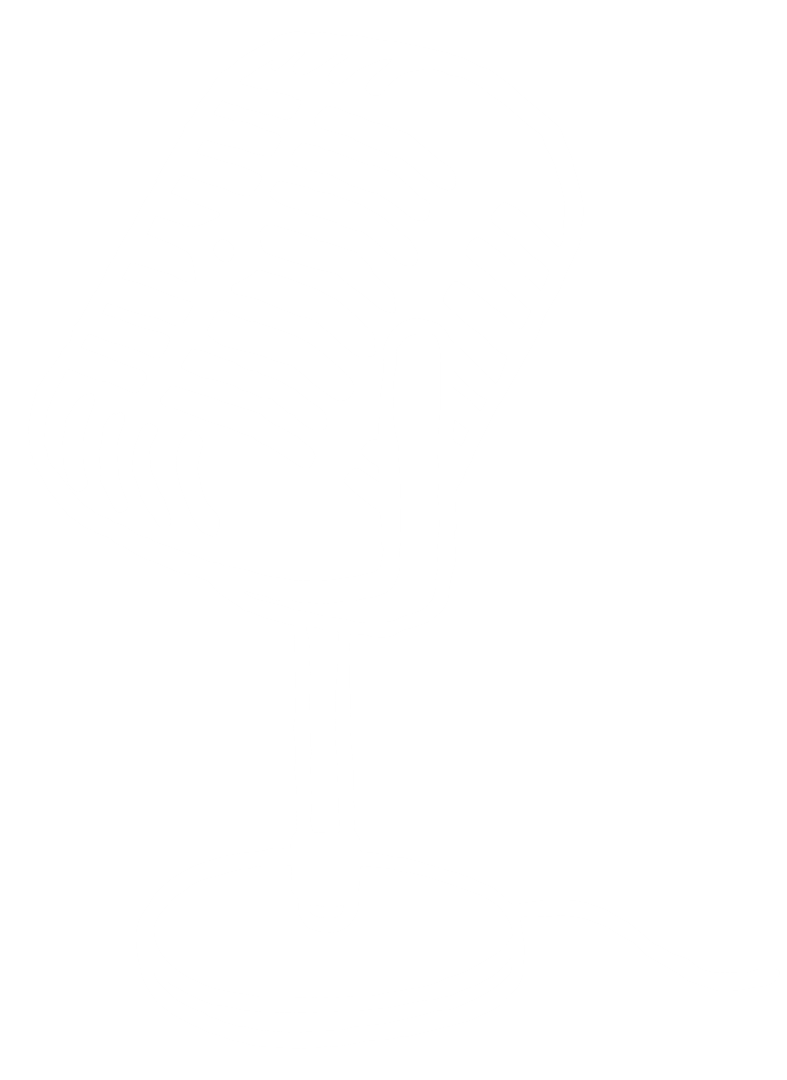 Line drawing of a flamingo standing on one leg.