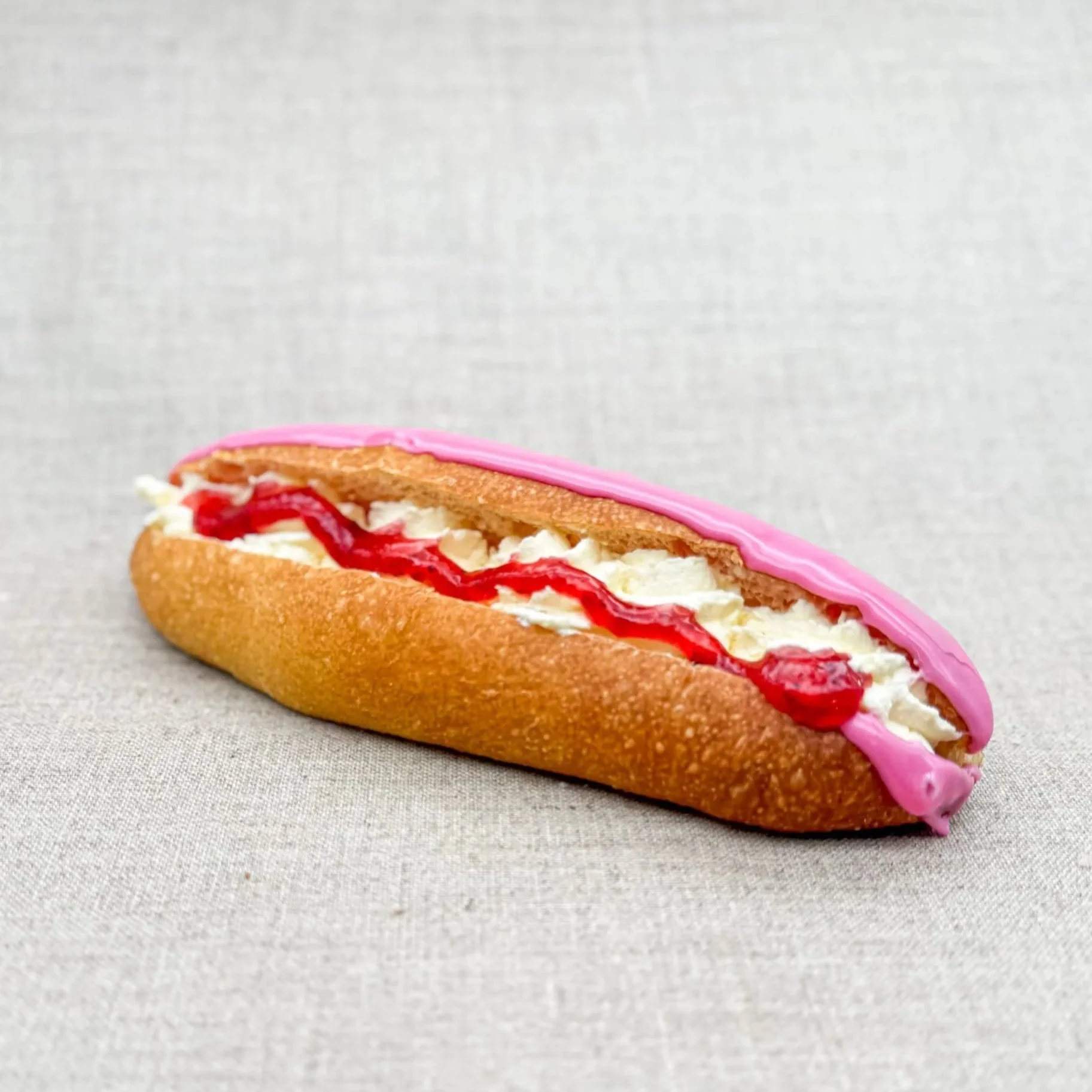 Raspberry Cream Bun