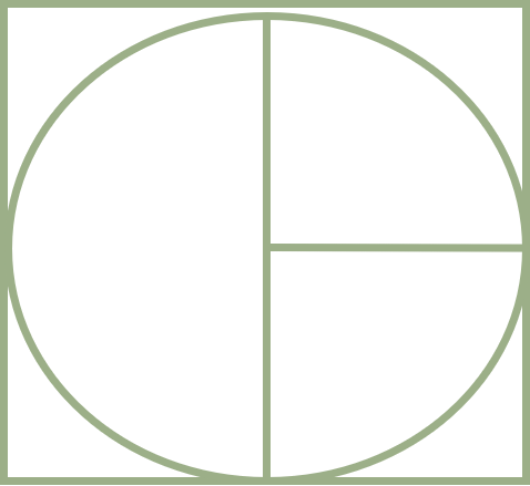 Abstract image of square with circle