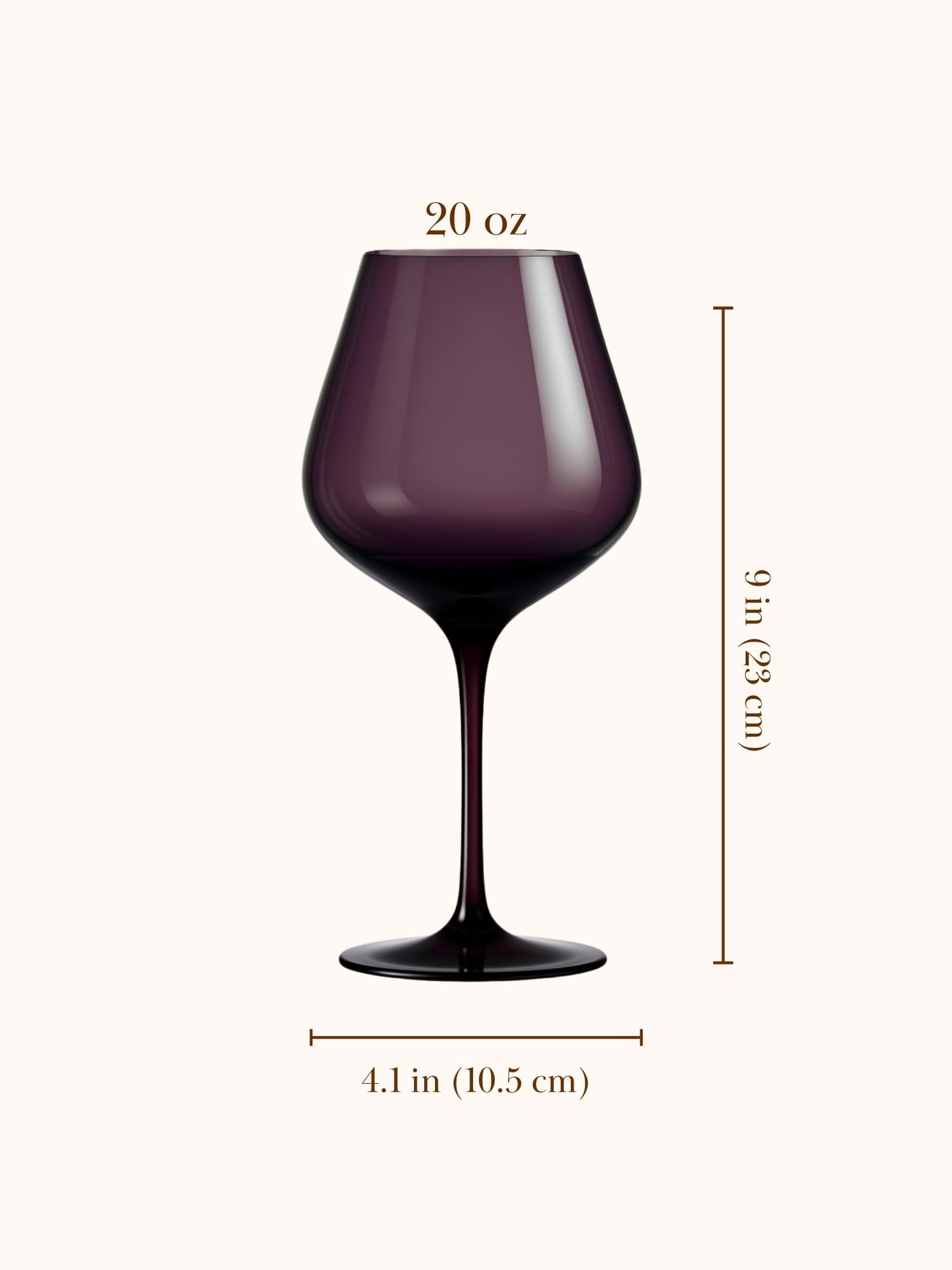 This set of 4 plum-hued wine glasses is rich, romantic, and just a bit dramatic. Hand-blown crystal made for sipping in the spotlight—even if you are the whole show.