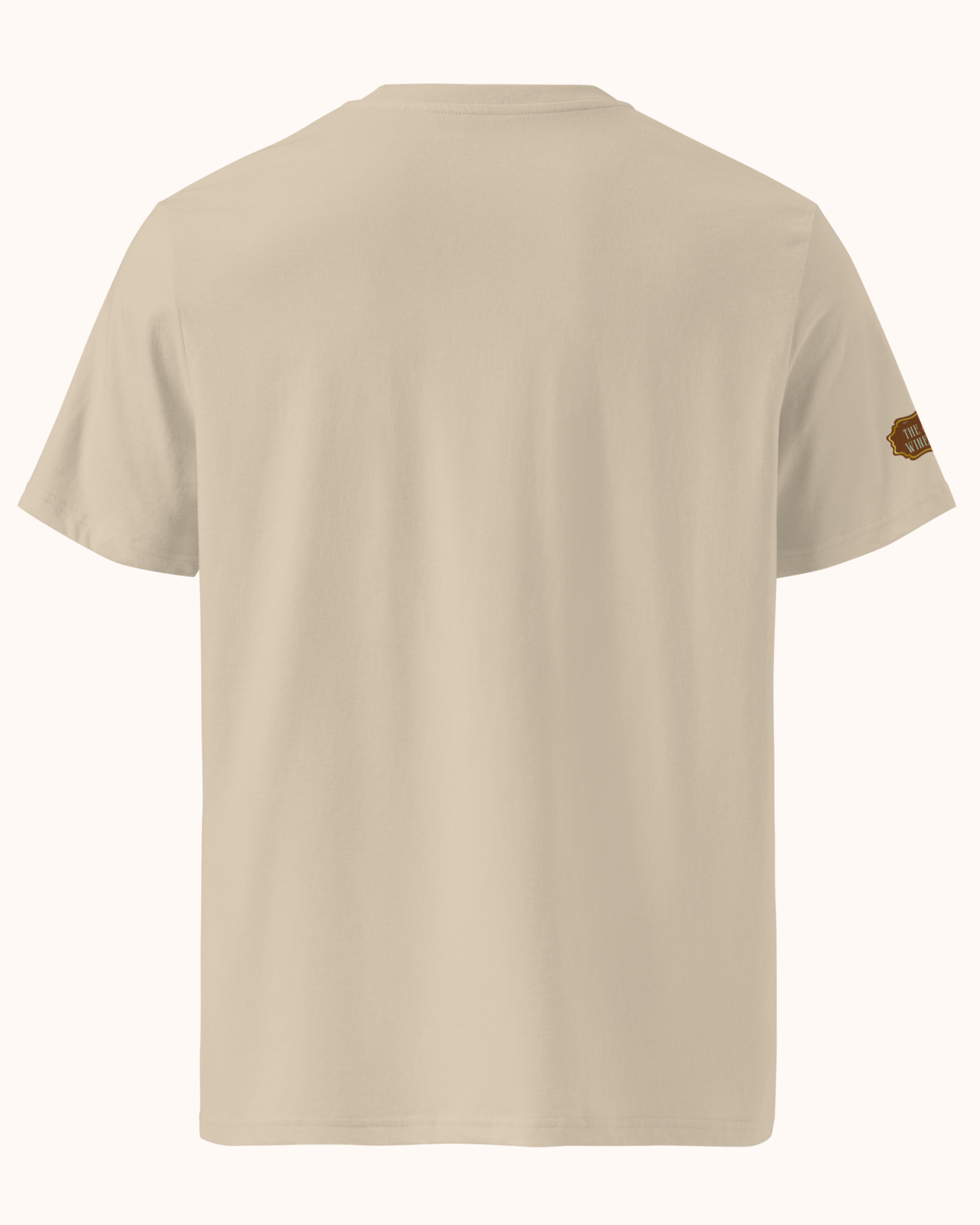 Old Money Energy wine t-shirt inspired by vintage wine culture and quiet luxury style. Organic cotton unisex tee with clean typography and refined fit from The Real Wine Snobs.