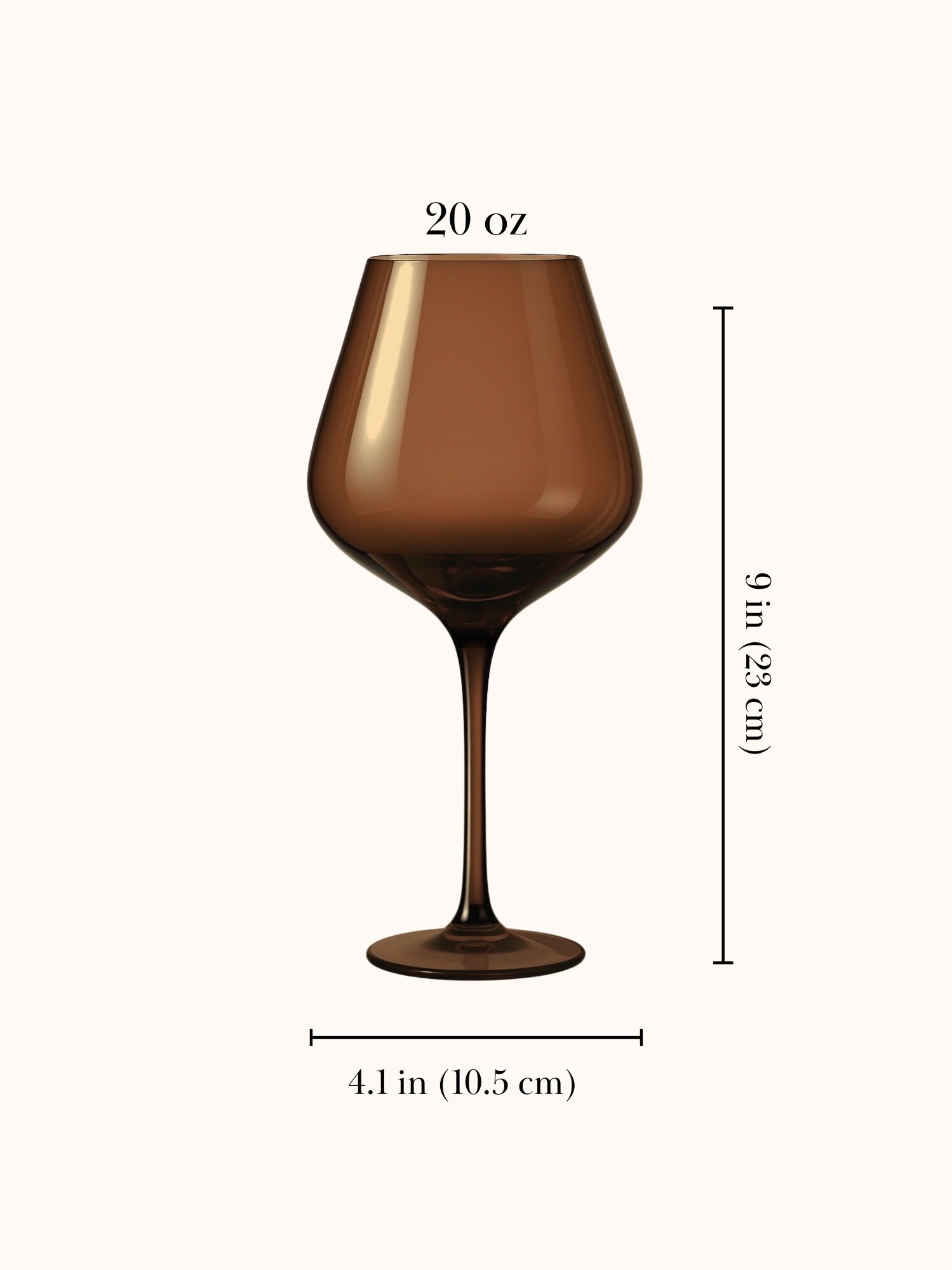 Moody and refined, these hand-blown brown crystal glasses come in a set of 4. Designed to sip and flex—because real wine snobs don’t do basic.