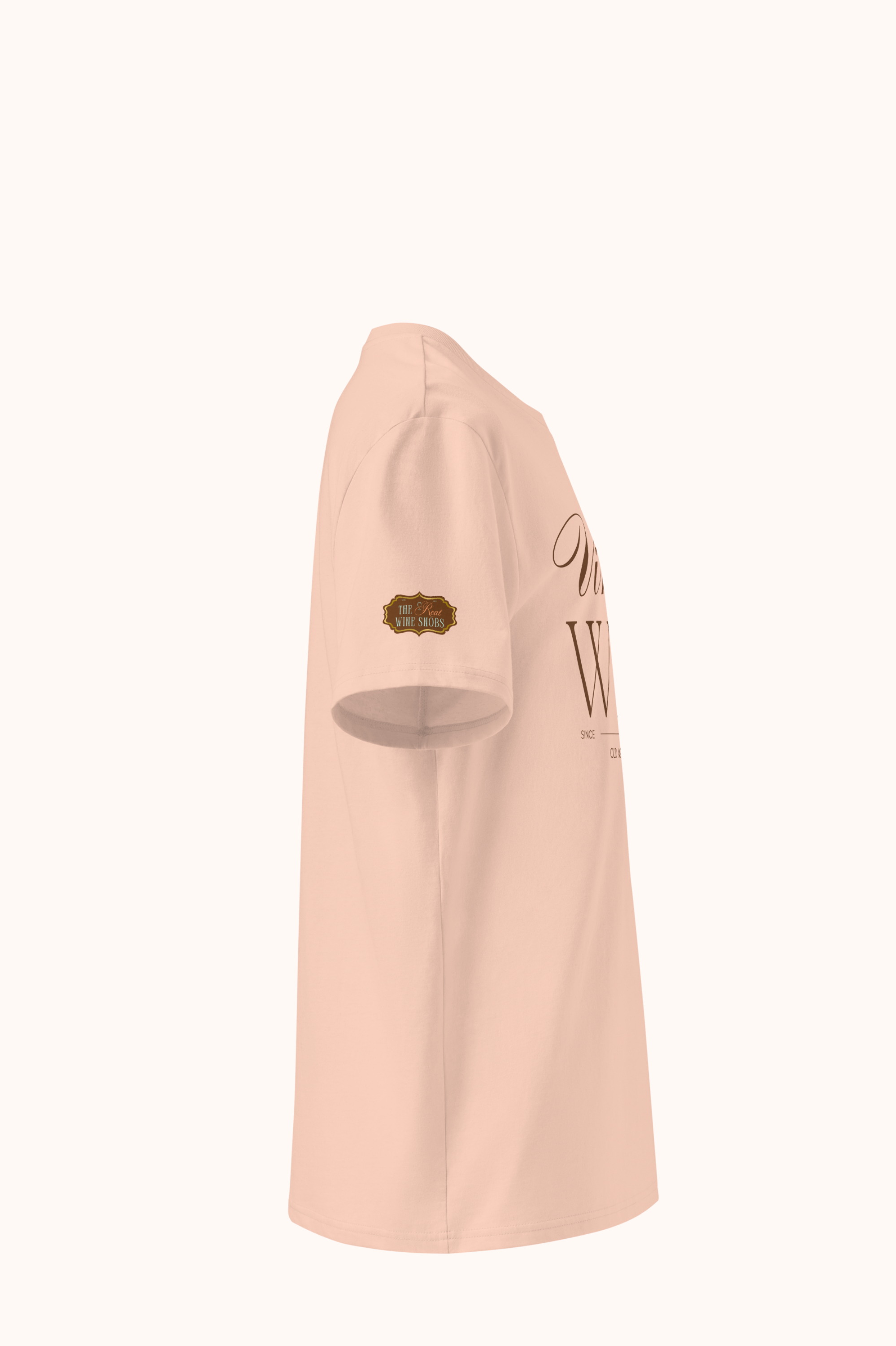 Old Money Energy tshirt in Peach Champagne, side