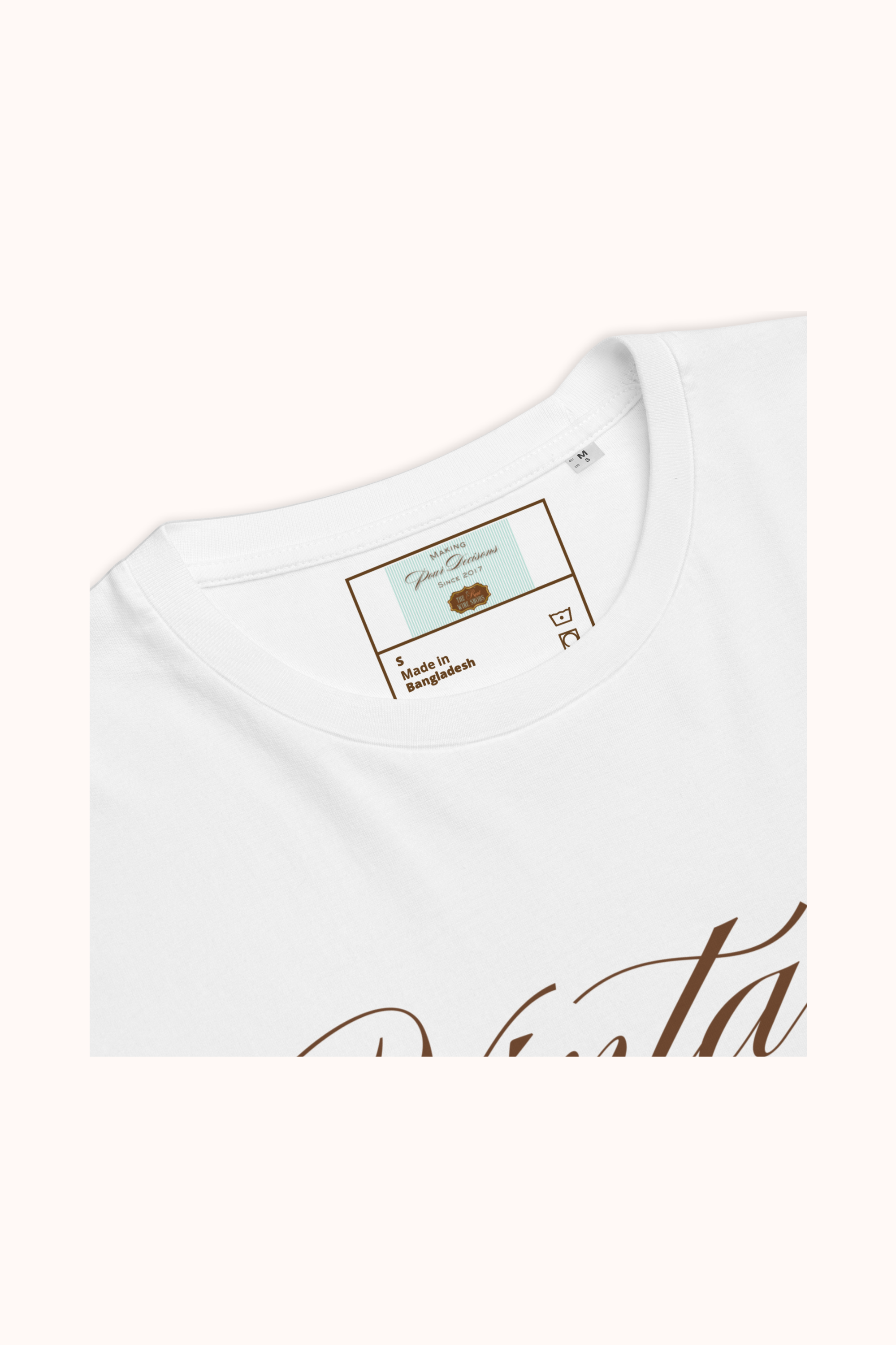 Old Money Energy tshirt in Blanc, detail