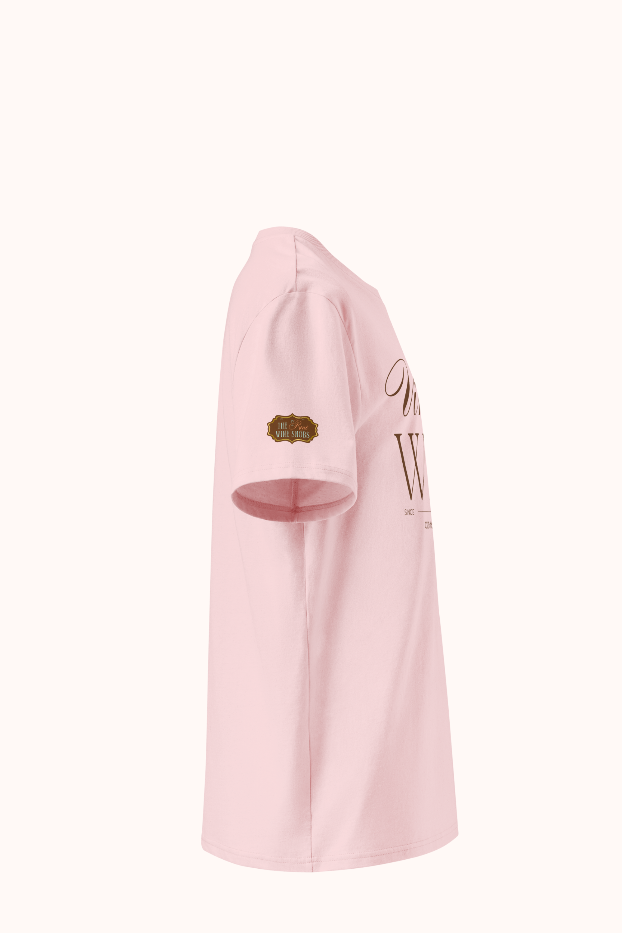 Old Money Energy tshirt in Rosé Cuvée, side